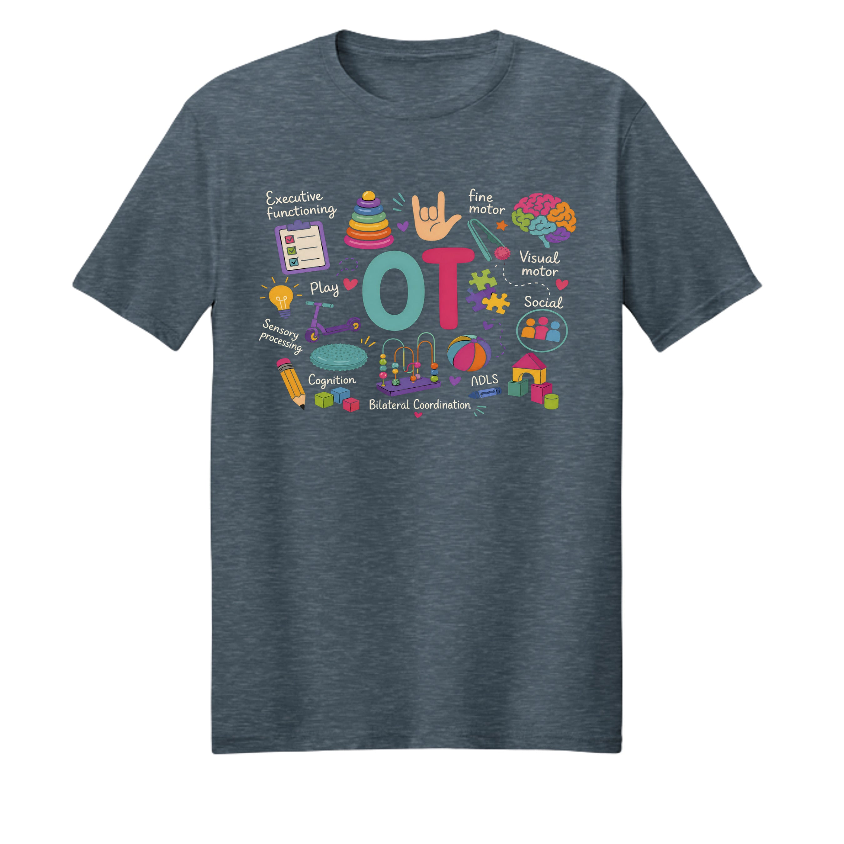 Dark Heather - 3000 - FRONT