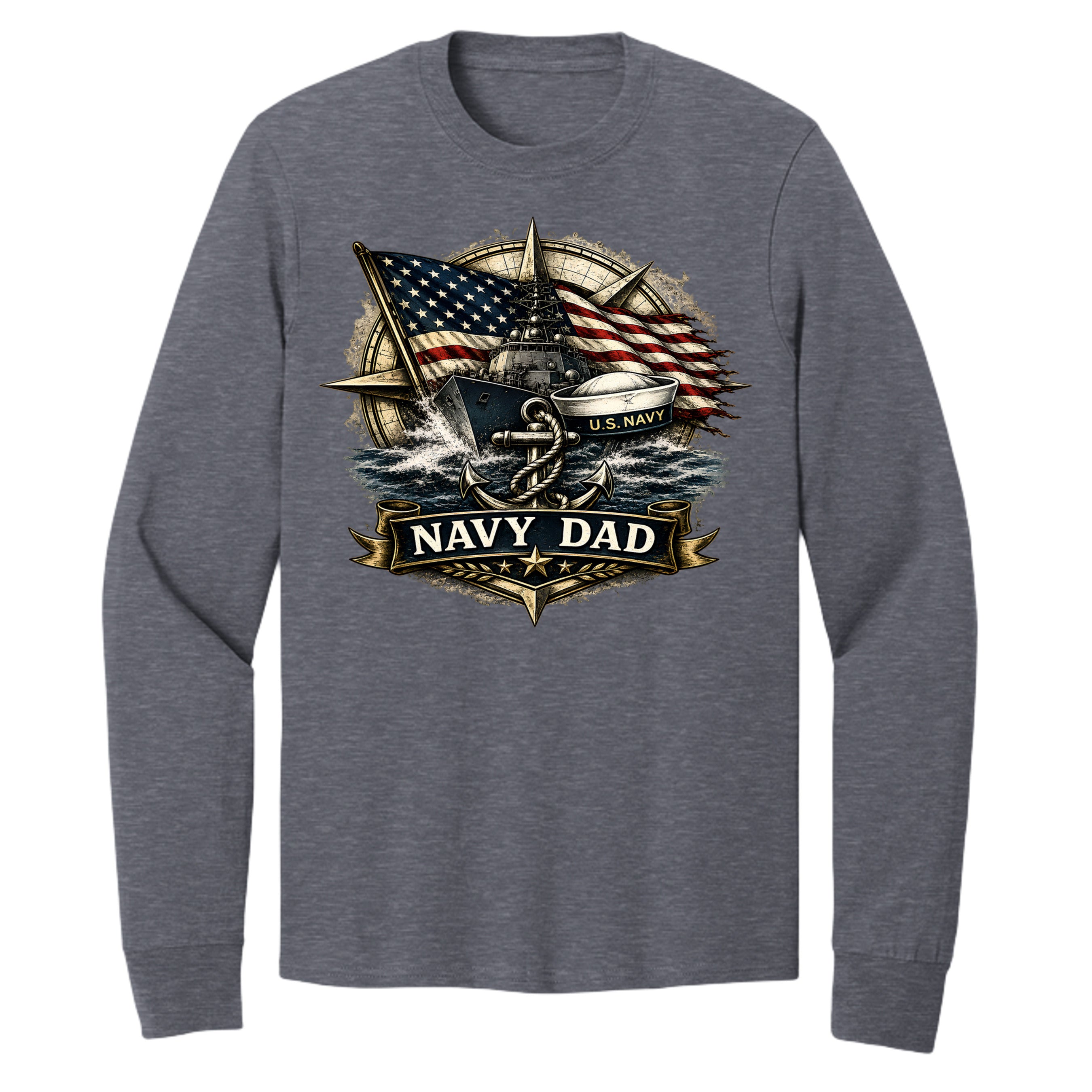 Heather Navy - PC54LS - FRONT